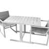 Set bistro Salou aluminium - blanc