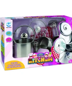 Set de Cuisine Métallique pour Enfants - Ensemble de Casseroles en Jouet - 36 pièces