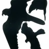 Silhouettes oiseaux noir 19 x 27 cm