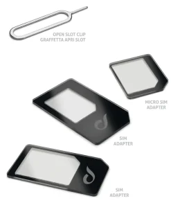 Sim Adaptor Kit, 3 In 1, Black