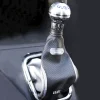 Soufflet levier de vitesse cuir / argent