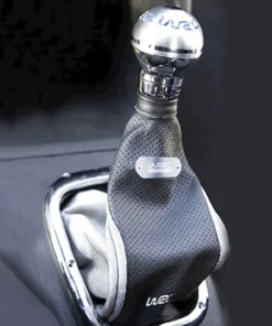 Soufflet levier de vitesse cuir / argent