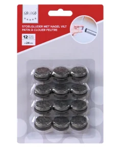stoelglijders 24 mm vilt 12 stuks