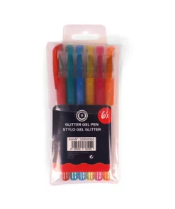 Stylo gel pailleté 6 pièces