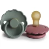 Sucette Marguerite Latex Dusty Rose/Lily Pad T2 (2 stuks)