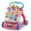 Super trotteur trotte-bébé rose 2en1
