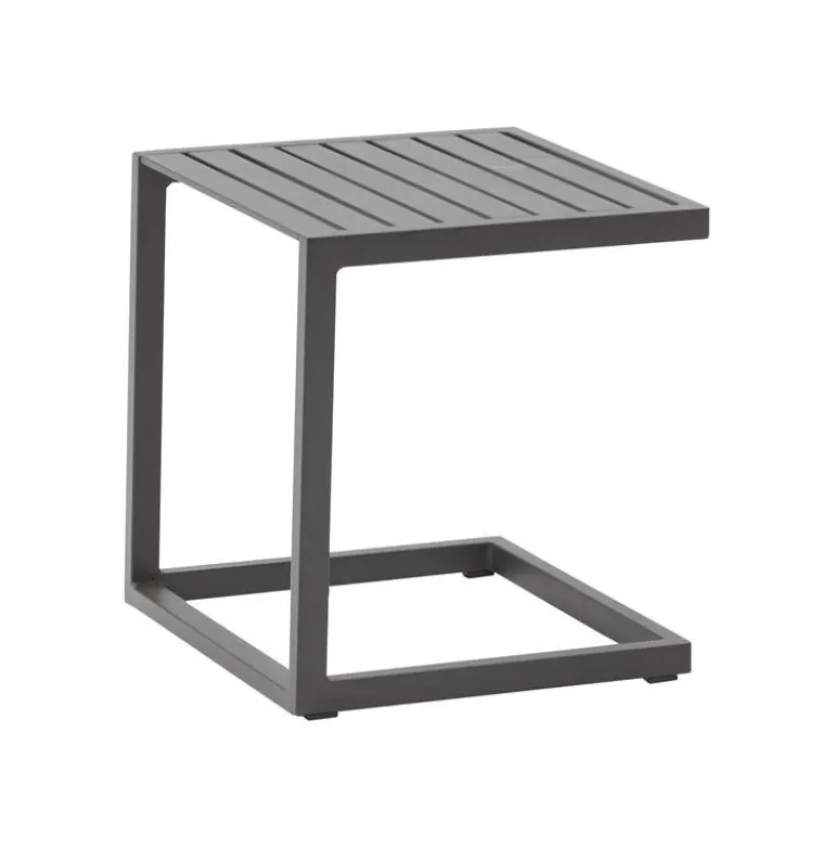 Table d'appoint carrée Jenthe - 40x40xH44cm - Aluminium - Anthracite