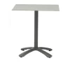 Table de jardin carrée Janna - L70xL70xH72cm - Aluminium - Gris clair