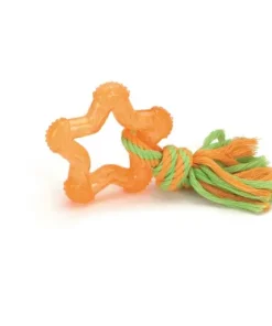 Tpr jouet chien star orange 8 cm