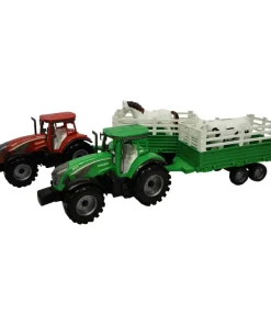 Tracteur Jouet avec Remorque et Animaux de Ferme - 2ass
