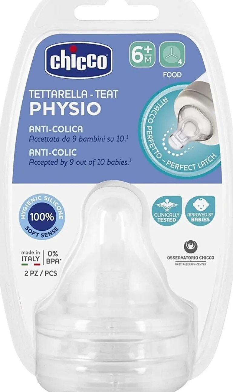 Tétine Phystiologiques Anti-Coliques silicone 6M+ x2