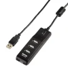 Usb 2.0 Hub 1:4 on / off switch noir