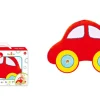Voiture en peluche rouge
