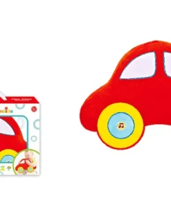 Voiture en peluche rouge