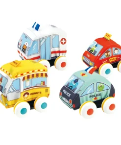 Voiture en péluche - 4 pièces