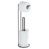 Wenko Lugano Porte-rouleau et réservoir de toilette 2en1 54 cm - noir