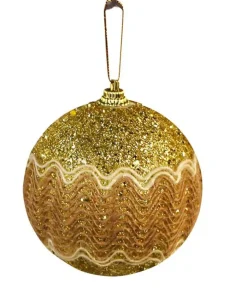 3x boule noël strass M champagn