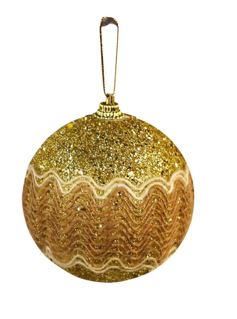 3x boule noël strass M champagn